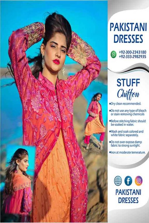 Pakistani chiffon dresses 2019