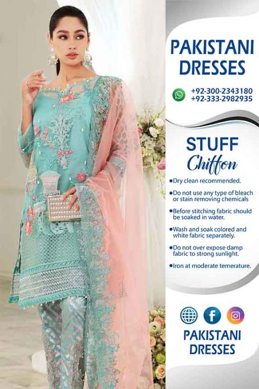 Pakistani latest chiffon dresses