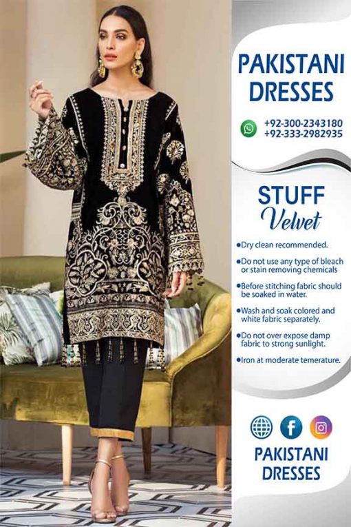 Buy Pakistani Velvet Dresses