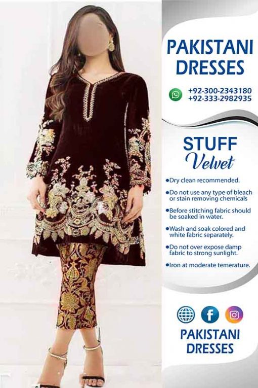 Teena Durrani Velvet Dresses Online