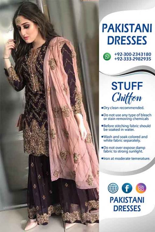 Pakistani Latest Chiffon Dresses 2020