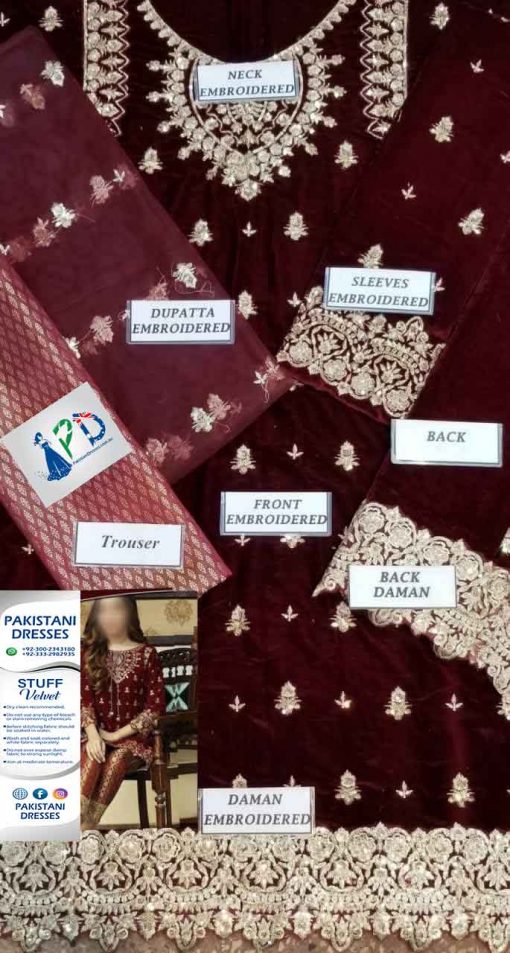 Pakistani Velvet Dresses Australia Online