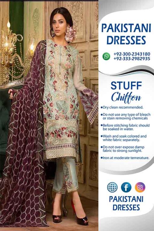 Pakistani Chiffon Dresses For Eid