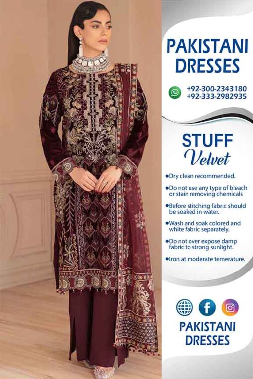 Pakistani Velvet Dresses Shop