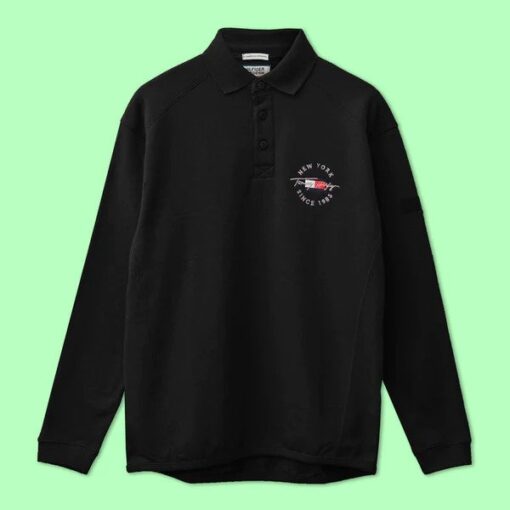 Black Tommy Hilfiger Men's Long Sleeve Fleece Sweat Shirt