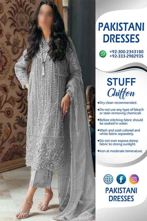 Pakistani Chiffon Dresses Online 2023